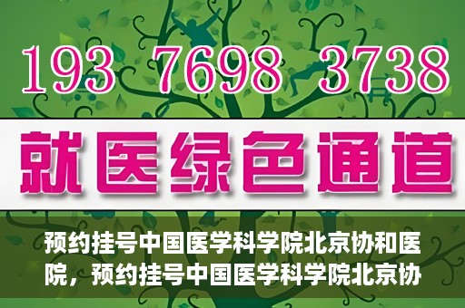 预约挂号中国医学科学院北京协和医院，预约挂号中国医学科学院北京协和医院，权威医疗资源的便捷通道