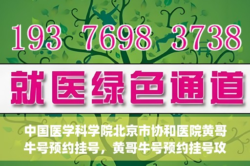 中国医学科学院北京市协和医院黄哥牛号预约挂号，黄哥牛号预约挂号攻略，中国医学科学院北京市协和医院就医指南