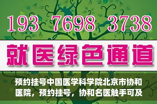 预约挂号中国医学科学院北京市协和医院，预约挂号，协和名医触手可及，中国医学科学院北京市协和医院就医指南