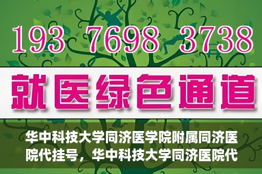 华中科技大学同济医学院附属同济医院代挂号，华中科技大学同济医院代挂号服务解析