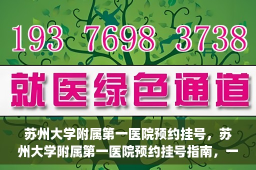 苏州大学附属第一医院预约挂号，苏州大学附属第一医院预约挂号指南，一站式解决您的就医难题