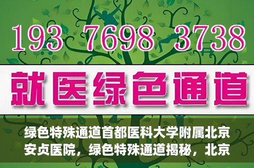 绿色特殊通道首都医科大学附属北京安贞医院，绿色特殊通道揭秘，北京安贞医院的医护力量与医疗实践