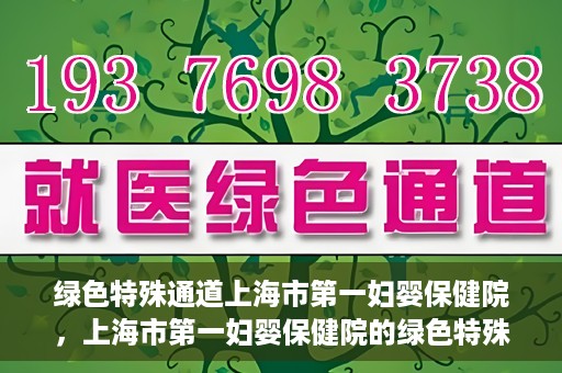 绿色特殊通道上海市第一妇婴保健院，上海市第一妇婴保健院的绿色特殊通道，守护母婴健康的坚实屏障