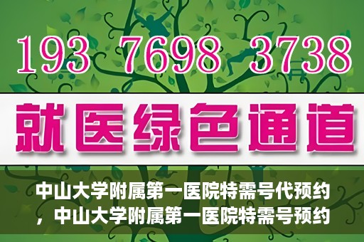 中山大学附属第一医院特需号代预约，中山大学附属第一医院特需号预约服务解析