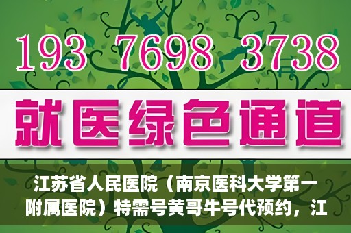 江苏省人民医院（南京医科大学第一附属医院）特需号黄哥牛号代预约，江苏省人民医院特需号黄哥牛预约服务详解