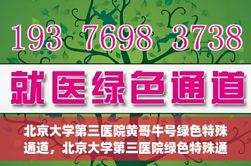 北京大学第三医院黄哥牛号绿色特殊通道，北京大学第三医院绿色特殊通道，黄哥牛号的探索与实践