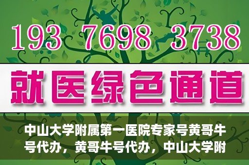 中山大学附属第一医院专家号黄哥牛号代办，黄哥牛号代办，中山大学附属第一医院专家号挂号攻略