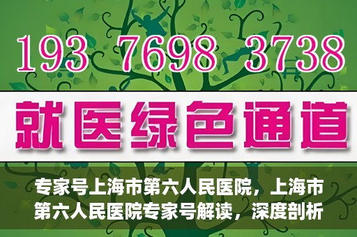 专家号上海市第六人民医院，上海市第六人民医院专家号解读，深度剖析医疗技术与健康服务新动向