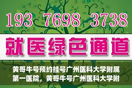 黄哥牛号预约挂号广州医科大学附属第一医院，黄哥牛号广州医科大学附属第一医院预约挂号攻略
