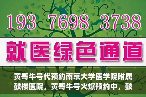 黄哥牛号代预约南京大学医学院附属鼓楼医院，黄哥牛号火爆预约中，鼓楼医院携手南京大学医学院开启健康新篇章