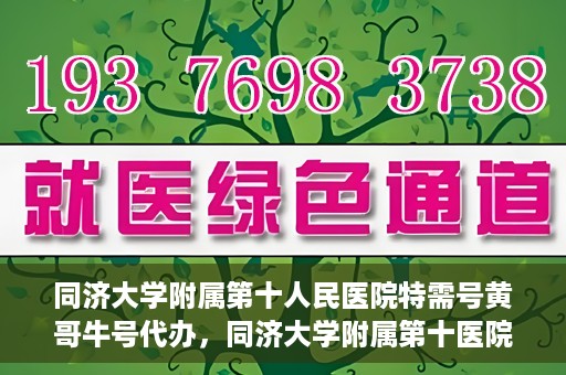 同济大学附属第十人民医院特需号黄哥牛号代办，同济大学附属第十医院特需号专家黄哥牛号预约代办服务解析