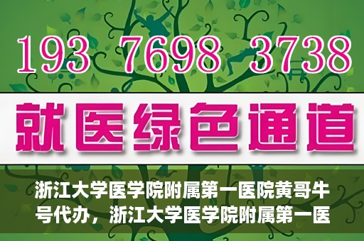 浙江大学医学院附属第一医院黄哥牛号代办，浙江大学医学院附属第一医院黄哥牛号业务代办全攻略