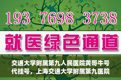 交通大学附属第九人民医院黄哥牛号代挂号，上海交通大学附属第九医院黄哥牛号代挂号攻略解析