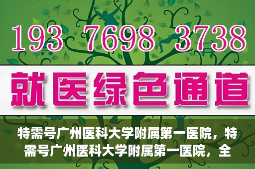 特需号广州医科大学附属第一医院，特需号广州医科大学附属第一医院，全方位医疗服务体验新标杆