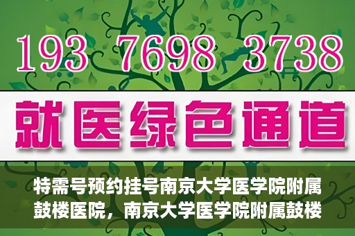 特需号预约挂号南京大学医学院附属鼓楼医院，南京大学医学院附属鼓楼医院特需号预约挂号服务解析