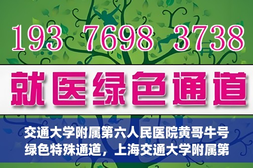 交通大学附属第六人民医院黄哥牛号绿色特殊通道，上海交通大学附属第六人民医院黄哥牛号绿色就医特殊通道开启