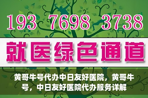 黄哥牛号代办中日友好医院，黄哥牛号，中日友好医院代办服务详解