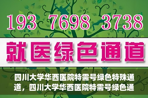 四川大学华西医院特需号绿色特殊通道，四川大学华西医院特需号绿色通道，打造高品质医疗服务体验