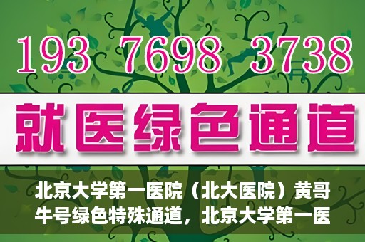 北京大学第一医院（北大医院）黄哥牛号绿色特殊通道，北京大学第一医院绿色特殊通道，黄哥牛号的探索与实践