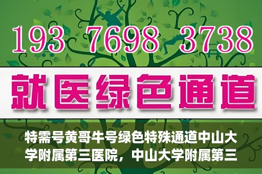 特需号黄哥牛号绿色特殊通道中山大学附属第三医院，中山大学附属第三医院特需绿色特殊通道黄哥牛号解您就医难题