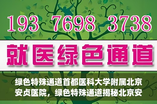 绿色特殊通道首都医科大学附属北京安贞医院，绿色特殊通道揭秘北京安贞医院的医疗力量与人文关怀
