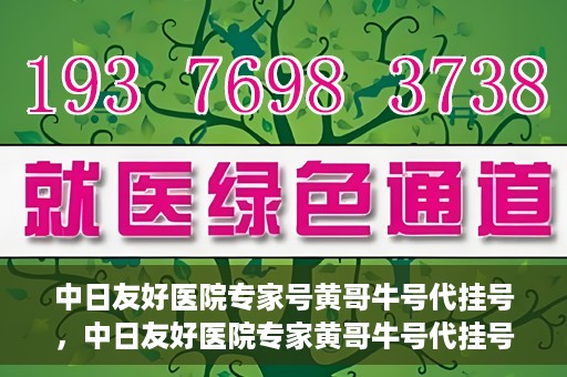 中日友好医院专家号黄哥牛号代挂号，中日友好医院专家黄哥牛号代挂号攻略揭秘